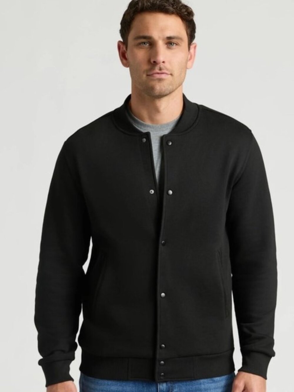 True Classic Men's Fleece Bomber Jacket NEW